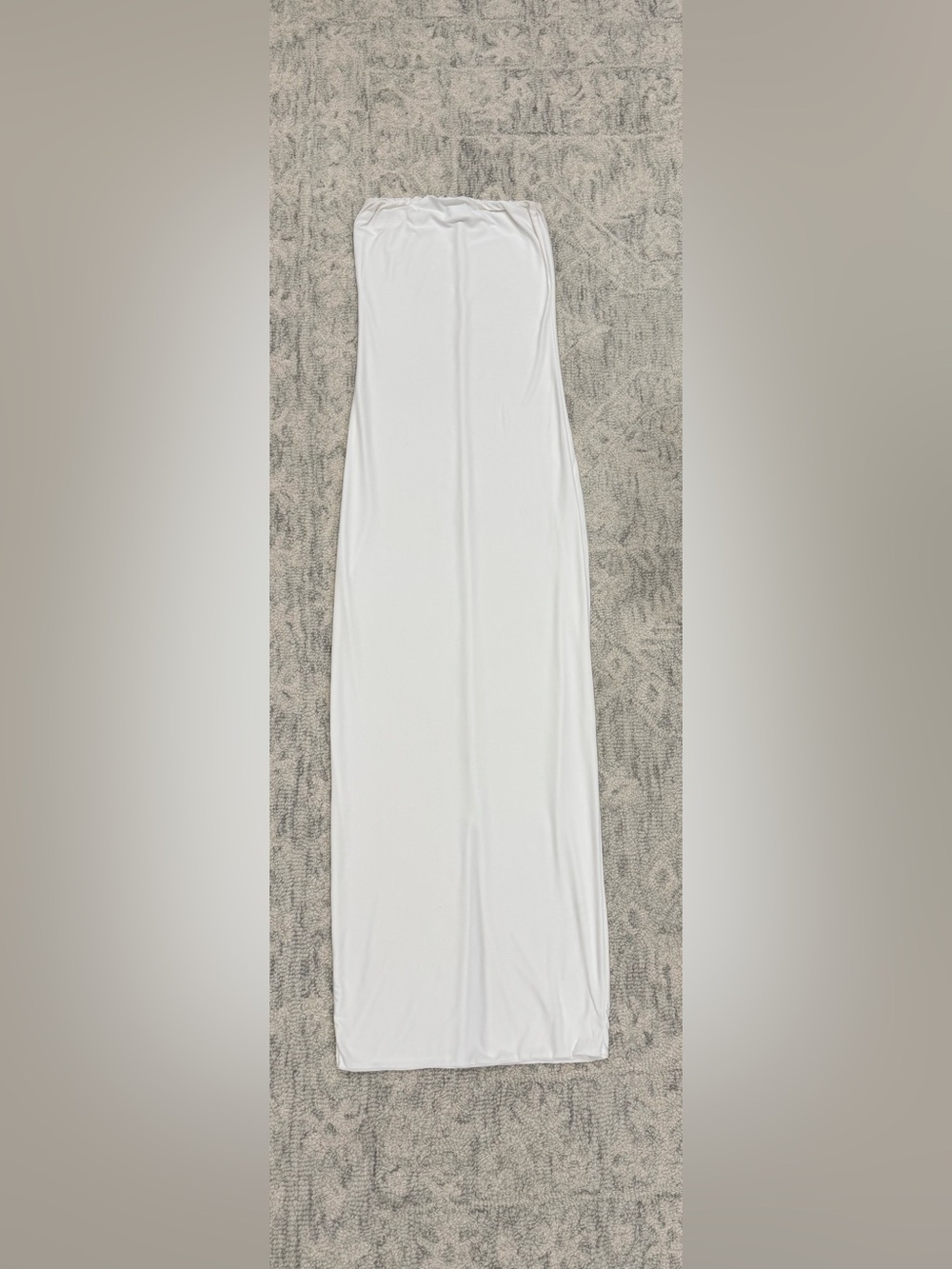 Femme Luxe White Strapless Bodycon Maxi Dress Tube Style